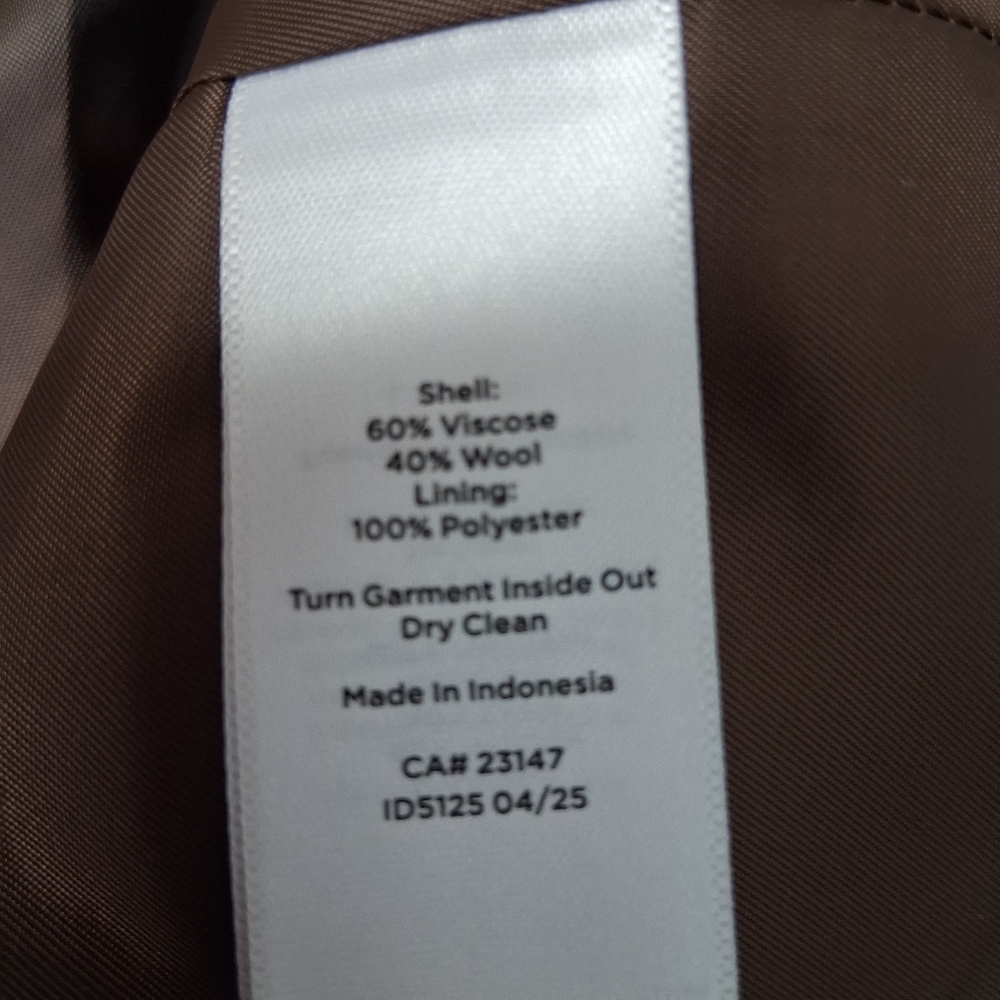 Talbots Brown Blazer with Gold Button Accents Size 12p 40% Wool - Picture 13 of 17